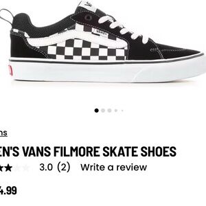 Vans Black and White Checkered Skate Sneakers